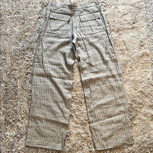 Vintage Burberry Wide Leg Lenin Trousers - Picture 3 of 15